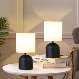 Opviq Set de 2 Lámparas de Mesa Crema